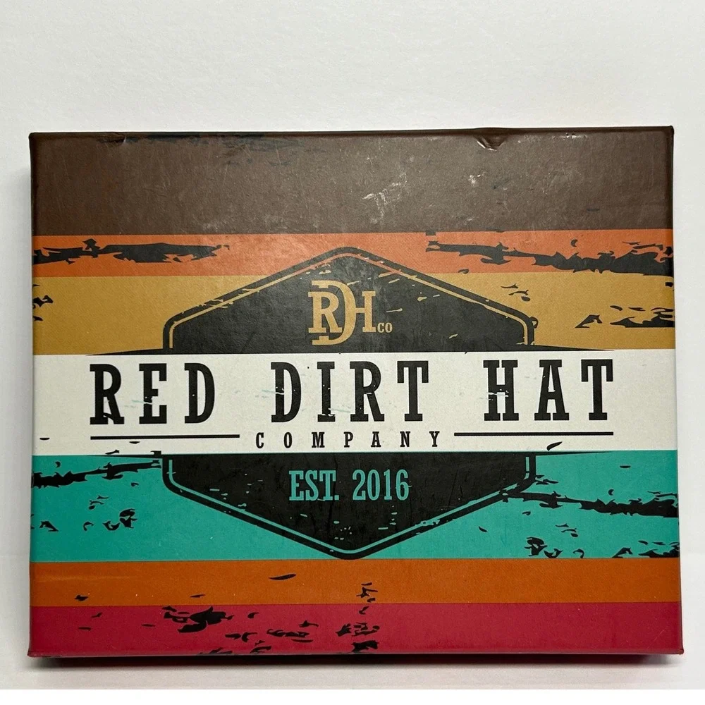 Red Dirt Hat Co. Bi-Fold Wallet Southwestern‎ Brown Leather Mens Brand New Aztec